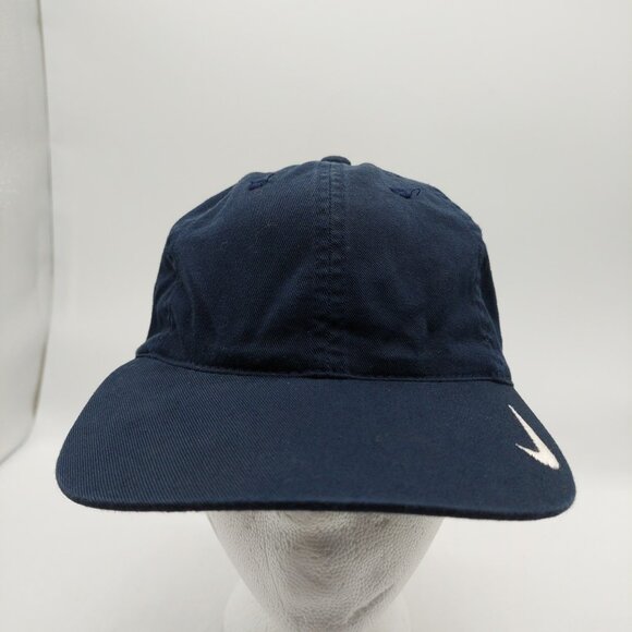 Nike Team Strapback Adjustable Hat Navy White Embroidered "Nike Hockey" - Picture 9 of 10